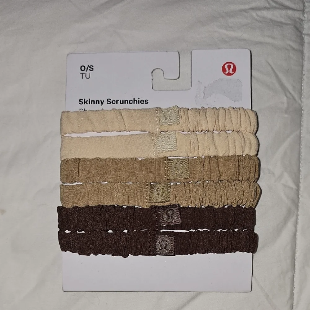 Lululemon Skinny Scrunchies, 6 Pack! ZLSM/GLGM/JKLY!